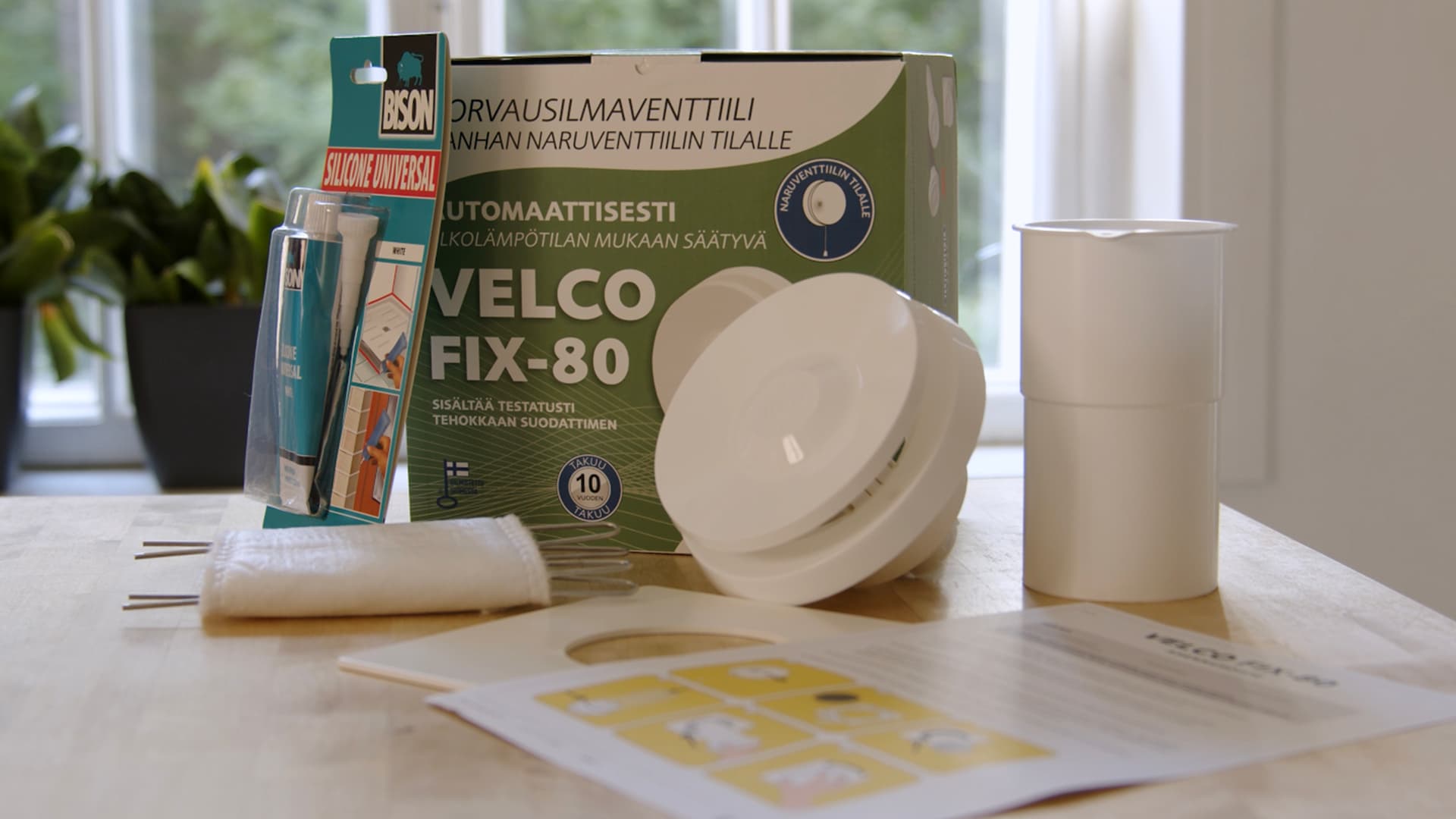 Velco FIX 80 – moderni vaihtoehto perinteisille narusäätöisille korvausilmaventtiileille