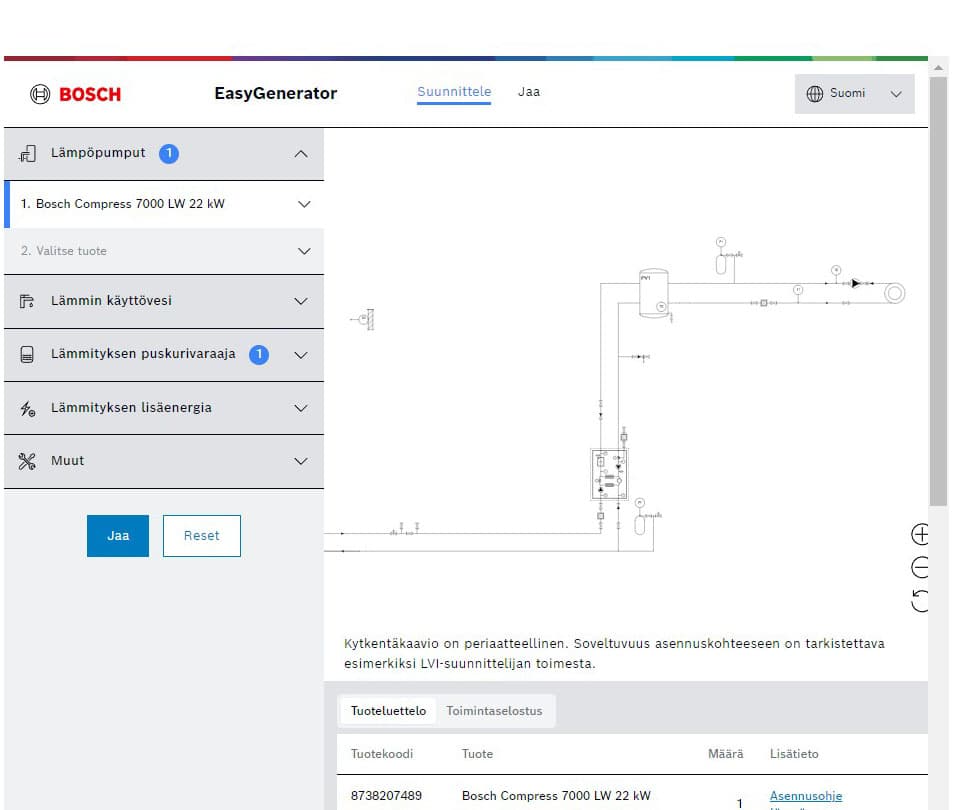 Bosch EasyGenerator suunnittelukuva