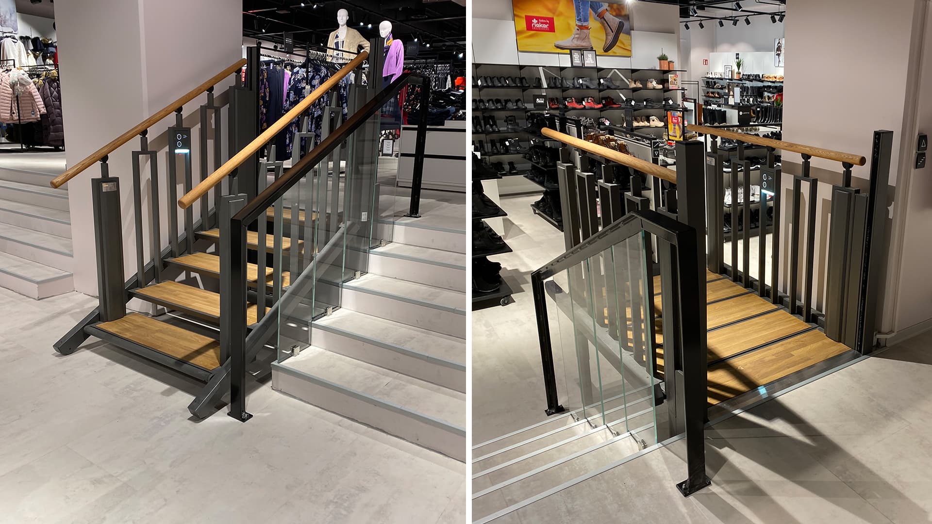 Flexstep on portaaksi ja nostimeksi muuntuva hissiporras