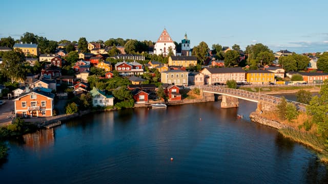 porvoon rantamaisemaa ylhäältä kuvattuna