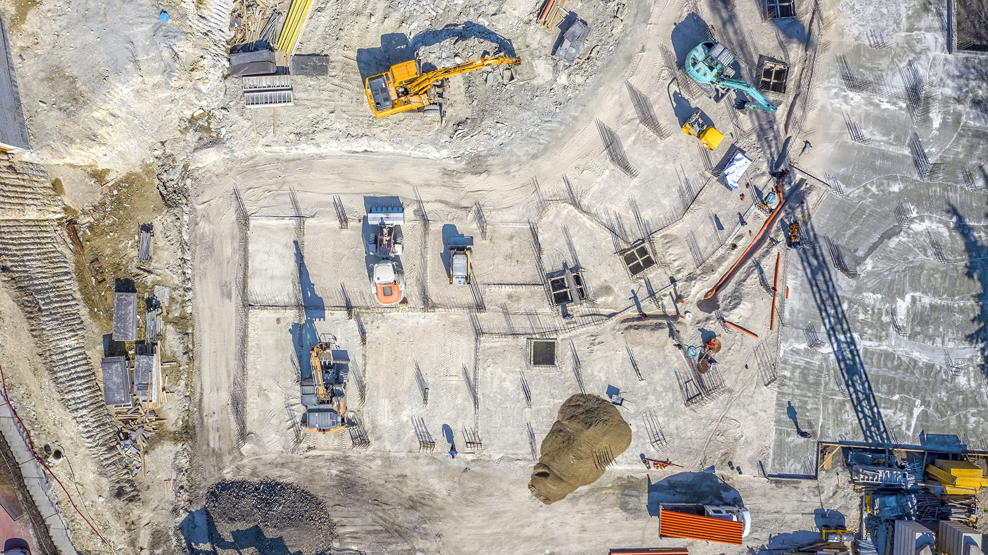 1920 rakennustyömaa ilmasta käsin kuvattuna