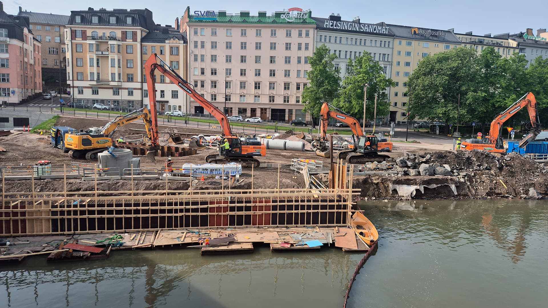 infra rakennustyömaa