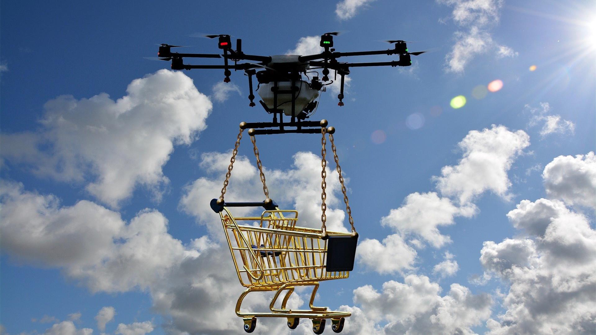 Tulevaisuudessa droneja voidaan mahdollisesti käyttää ostoksien kotiinkuljettamisen lisäksi myös rakennustyömailla materiaalien kuljetukseen