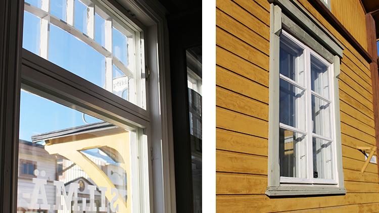 Ikkunan sisäpuoleinen lämpölasi lisää energiatehokkuutta, eikä turmele vanhan rakennuksen autenttisuutta.